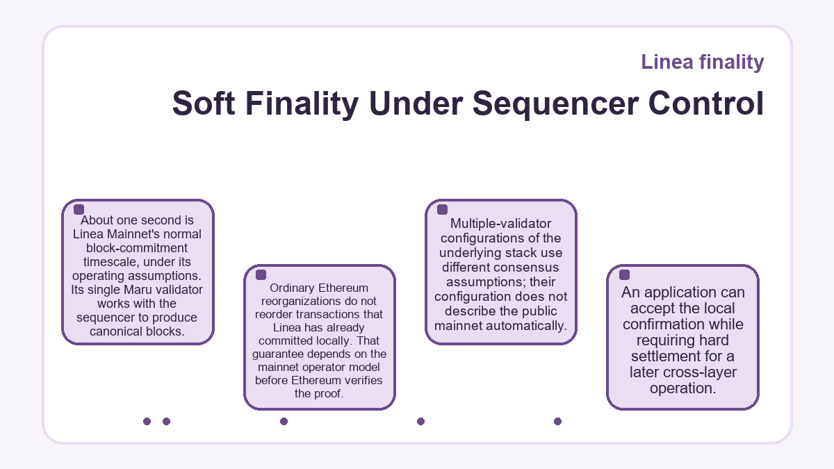 Visual summary: Soft Finality Under Sequencer Control (Linea finality)